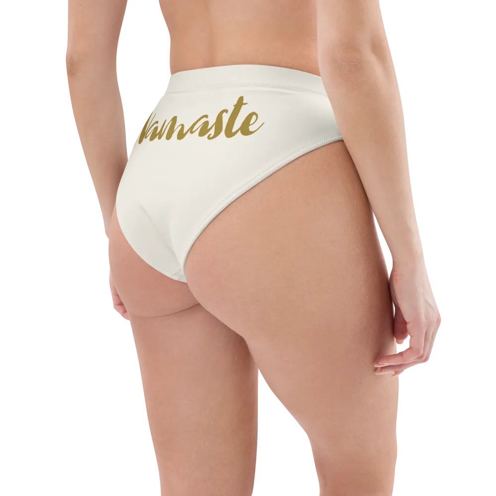 Namaste Cream and Gold High Waisted Bikini Bottom product image (1)