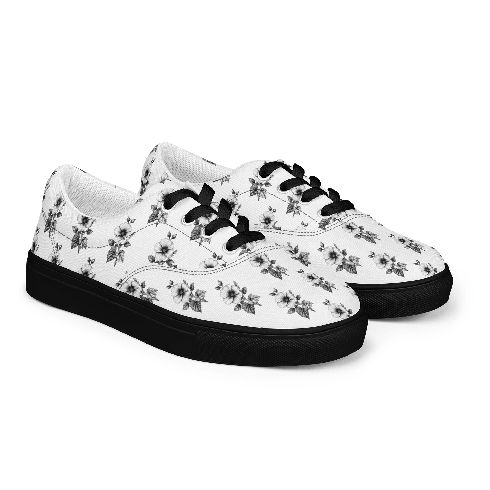 Floral Lace-Up Canvas Shoes product image (5)