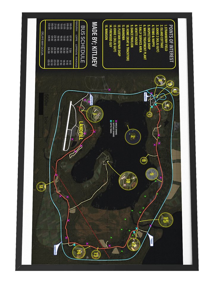 Peräjärvi Route Map Poster product image (1)