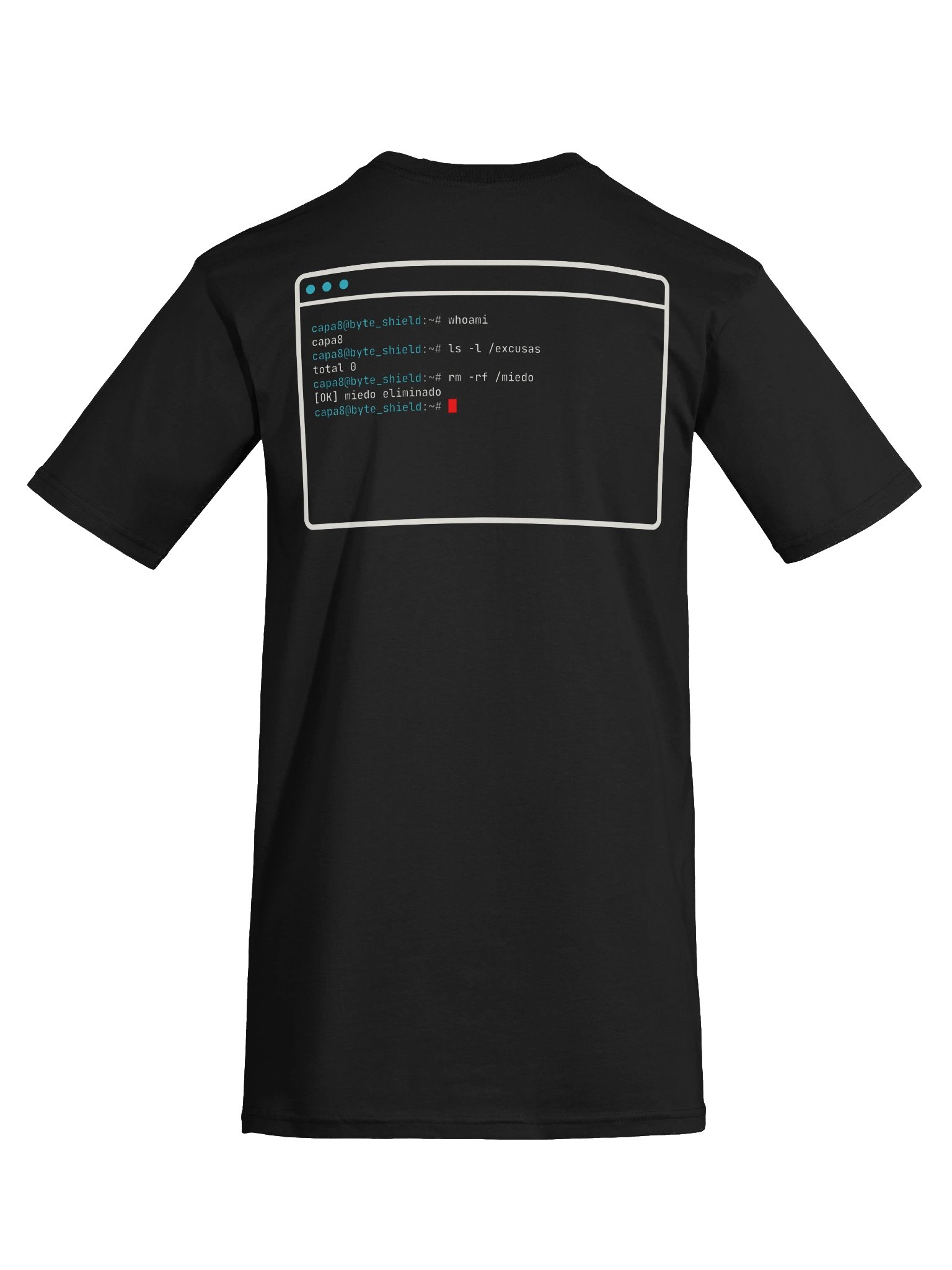 Camiseta Heavyweight rm -rf /miedo · Capa 8 · byte_shield product image (11)