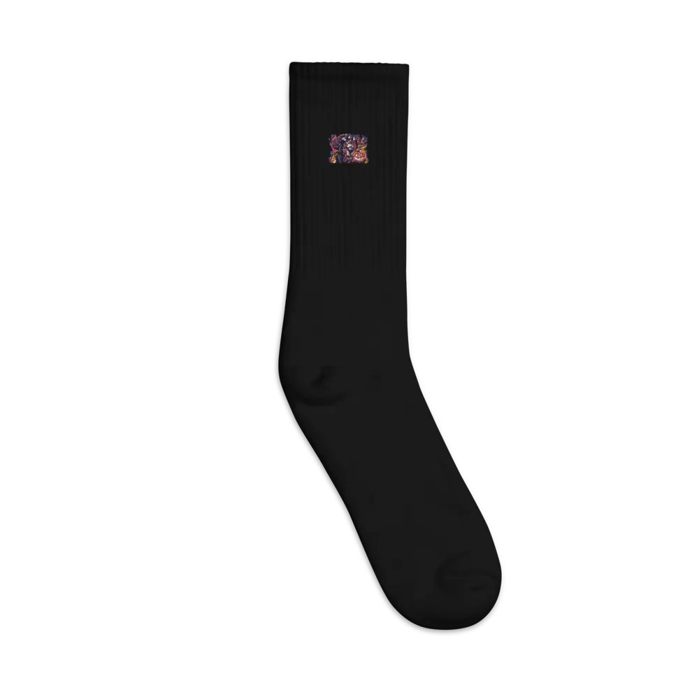 Smoldering Lantern Embroidered Socks product image (1)