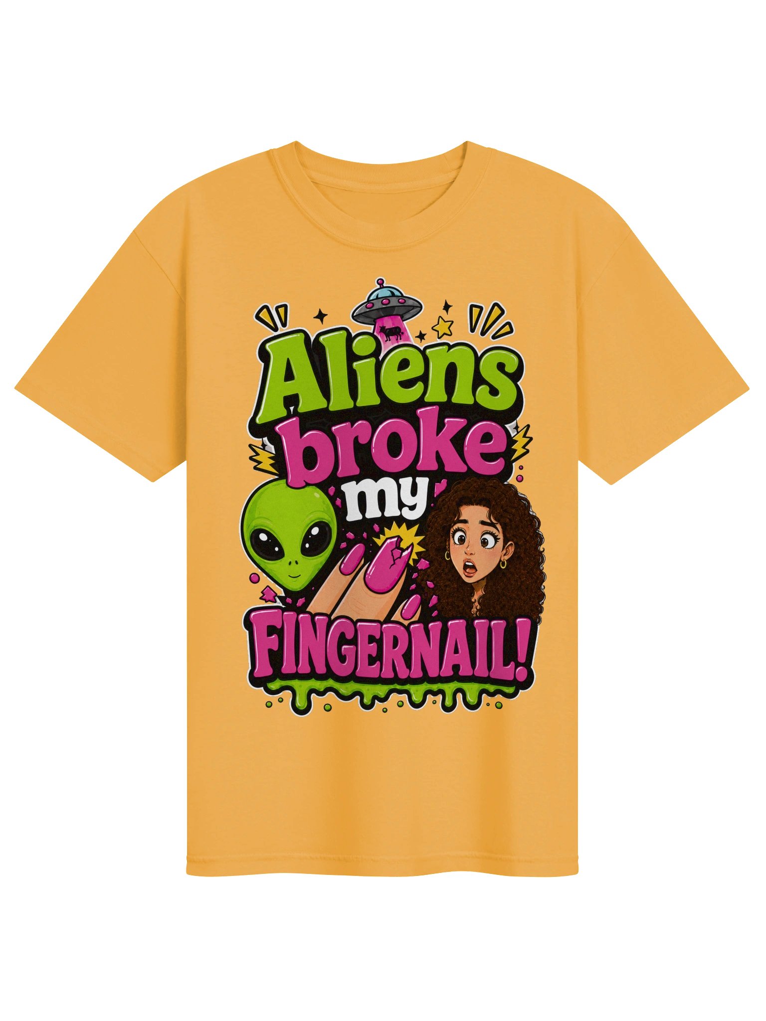 Aliens Broke My Fingernail Tee product image (29)