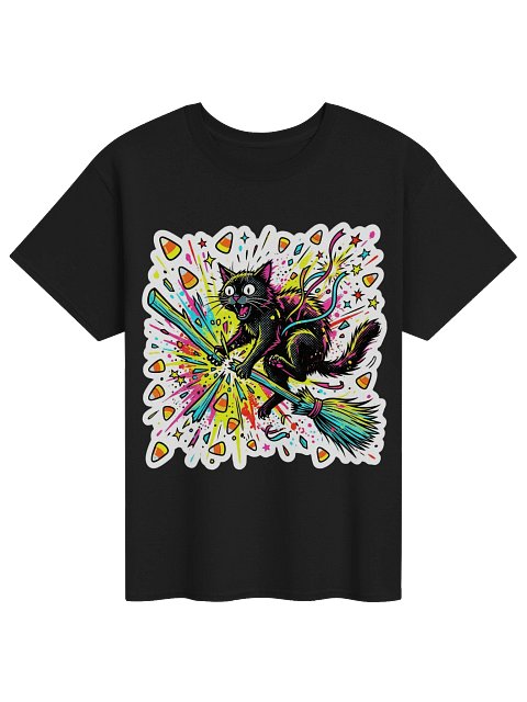Broom Crash Cat Tee