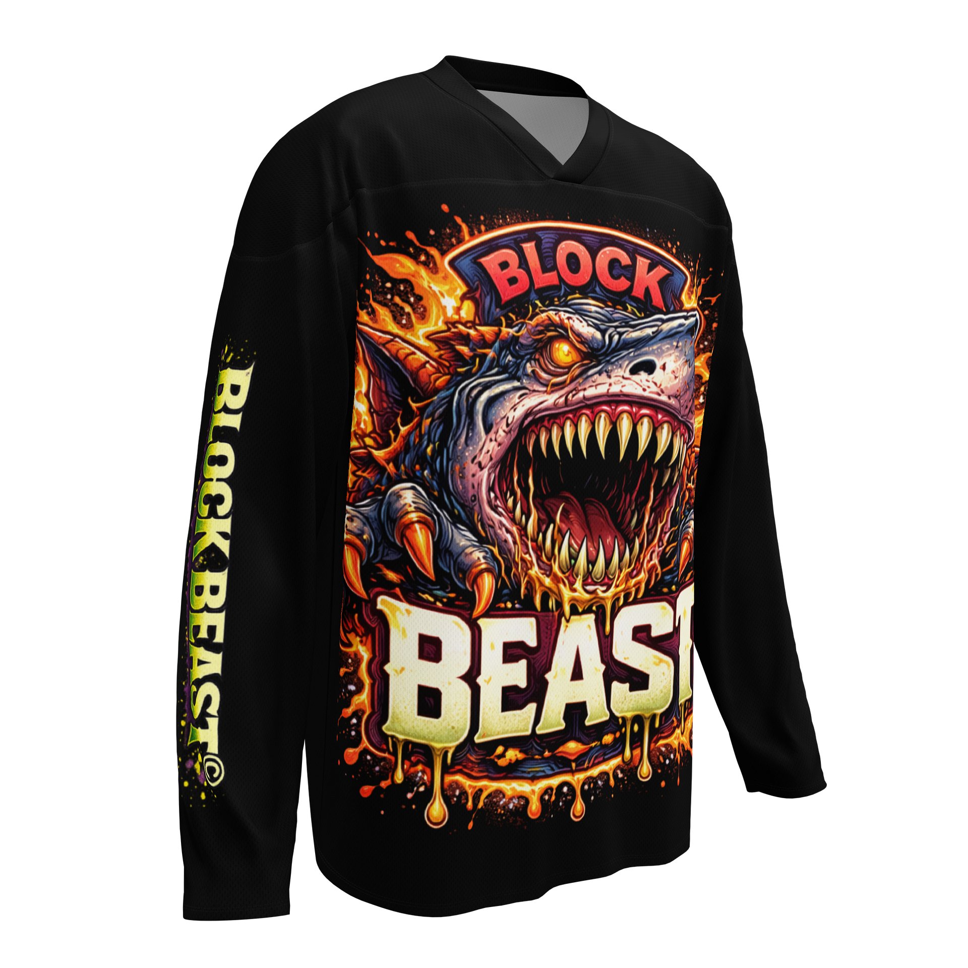 LIMITED EDITION - CNX Core All-over print Unisex Long Sleeve Tee — Block Beast 002 product image (3)