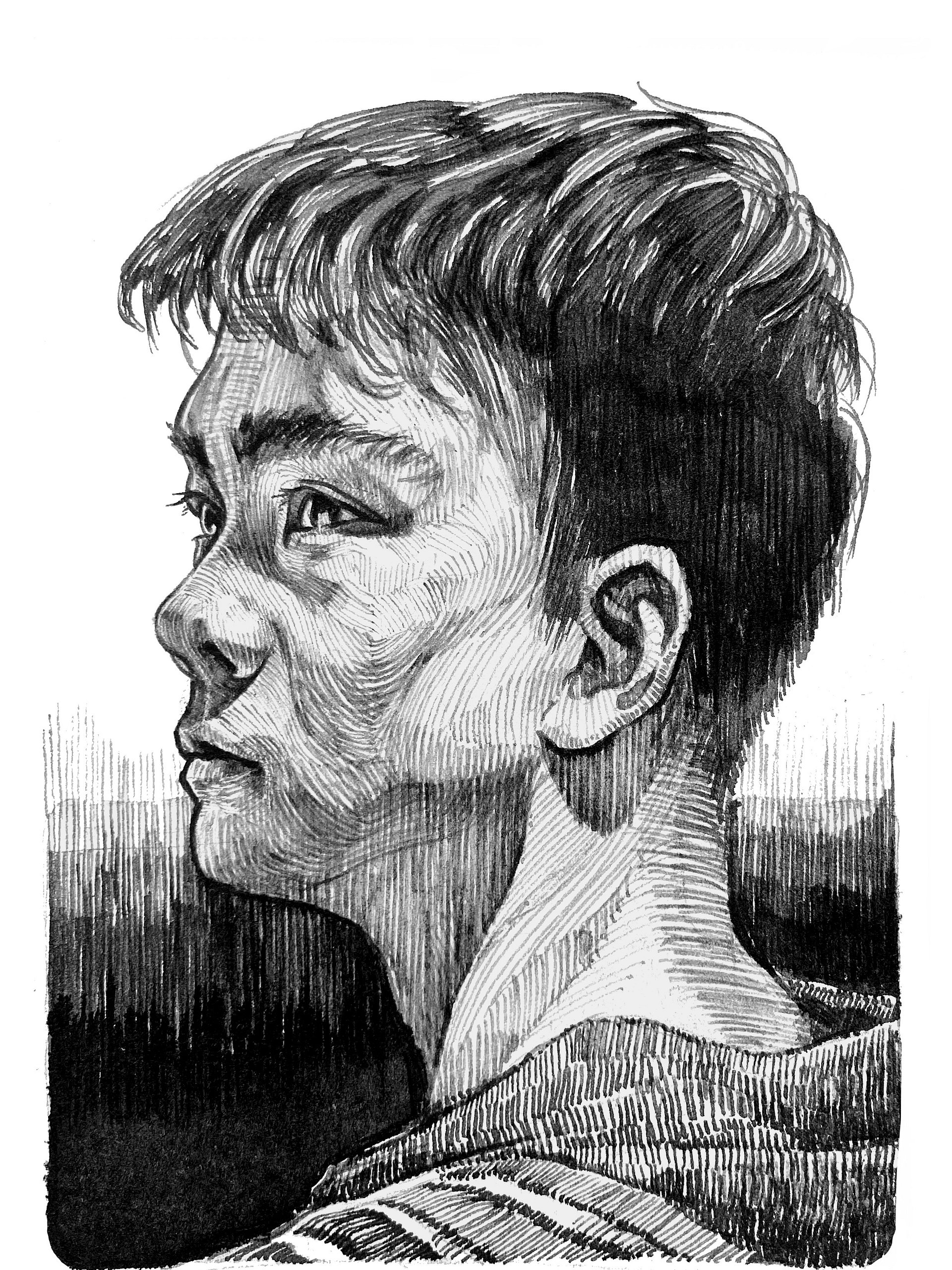 "Smoke of Hanoi" original A6 sketch 5 pcs (free shipping) product image (7)