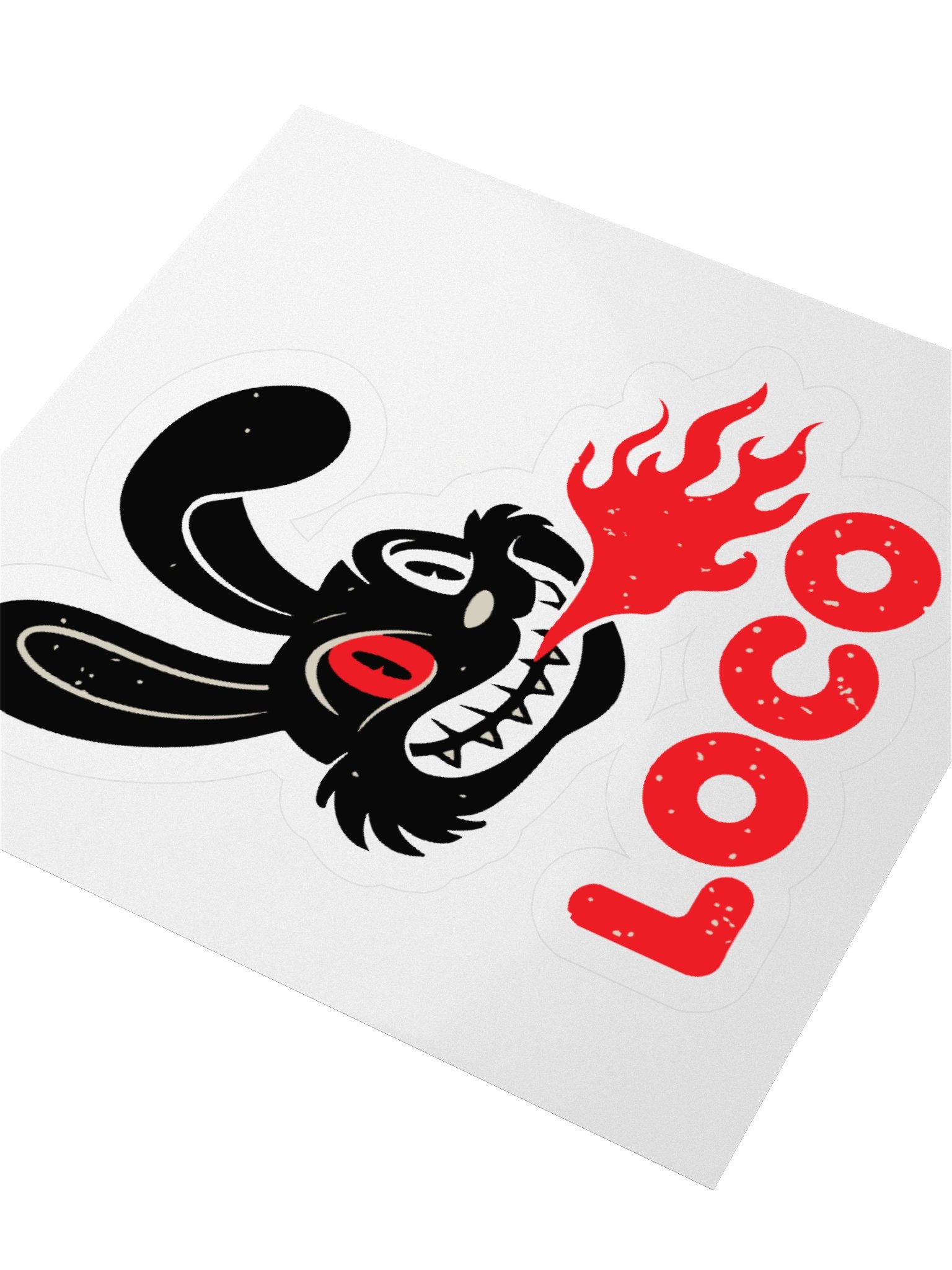 LOCO Fire Bunny Kiss Cut Stickers product image (3)