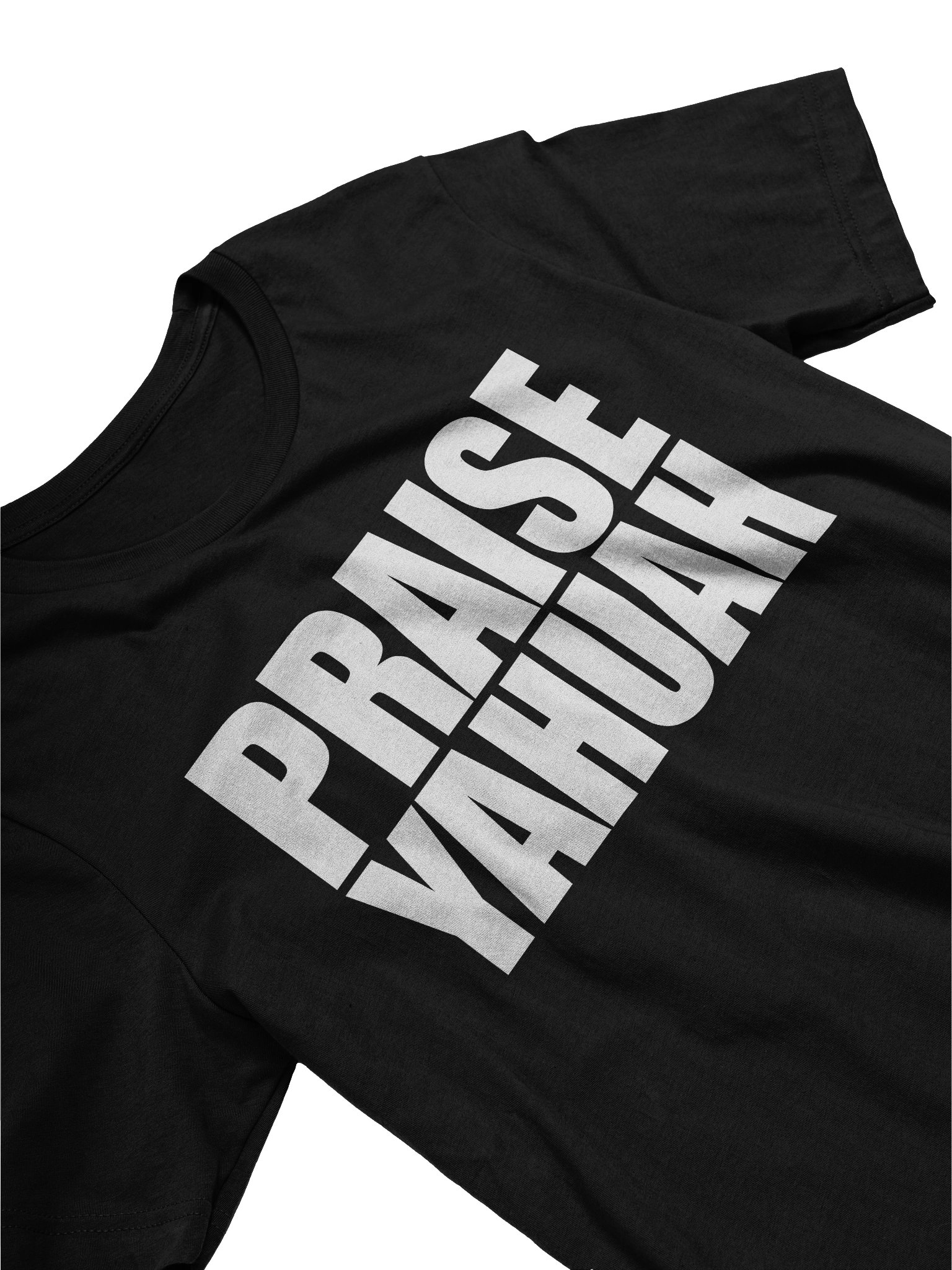 PRAISE YAHUAH Bold Letter T-Shirt | Sacred Name Worship Apparel | Premium Unisex Tee product image (3)