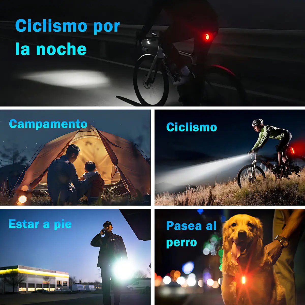 Luces Solares Led Accesorio Para Bicicletas Baterias Recargables product image (10)