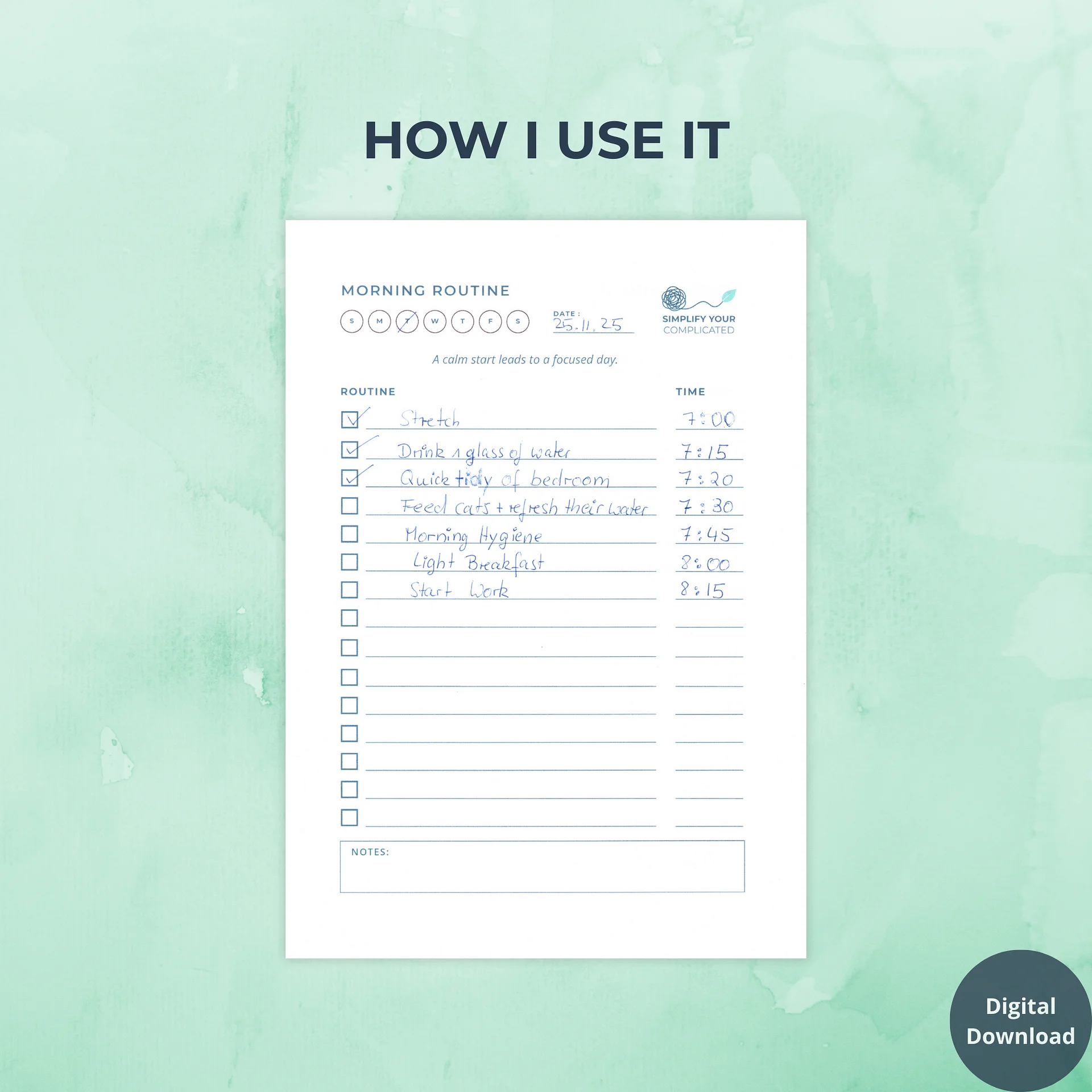 Morning Routine Planner product image (3)