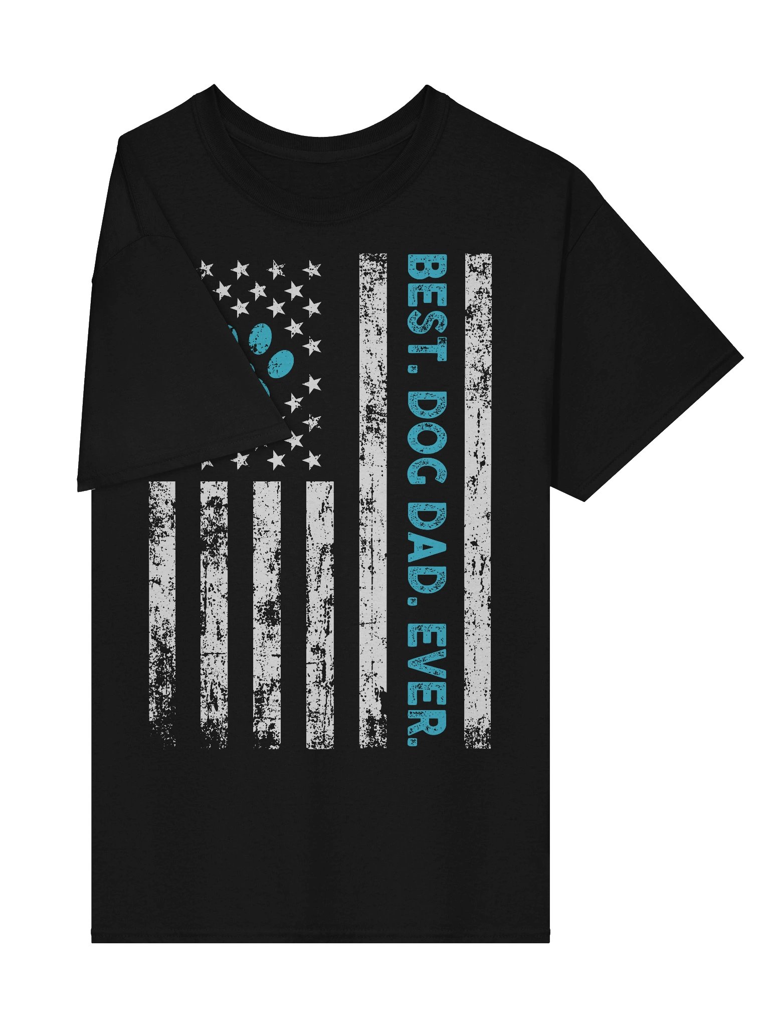 USA Flag Best Dog Dad Ever Paw T-Shirt product image (26)