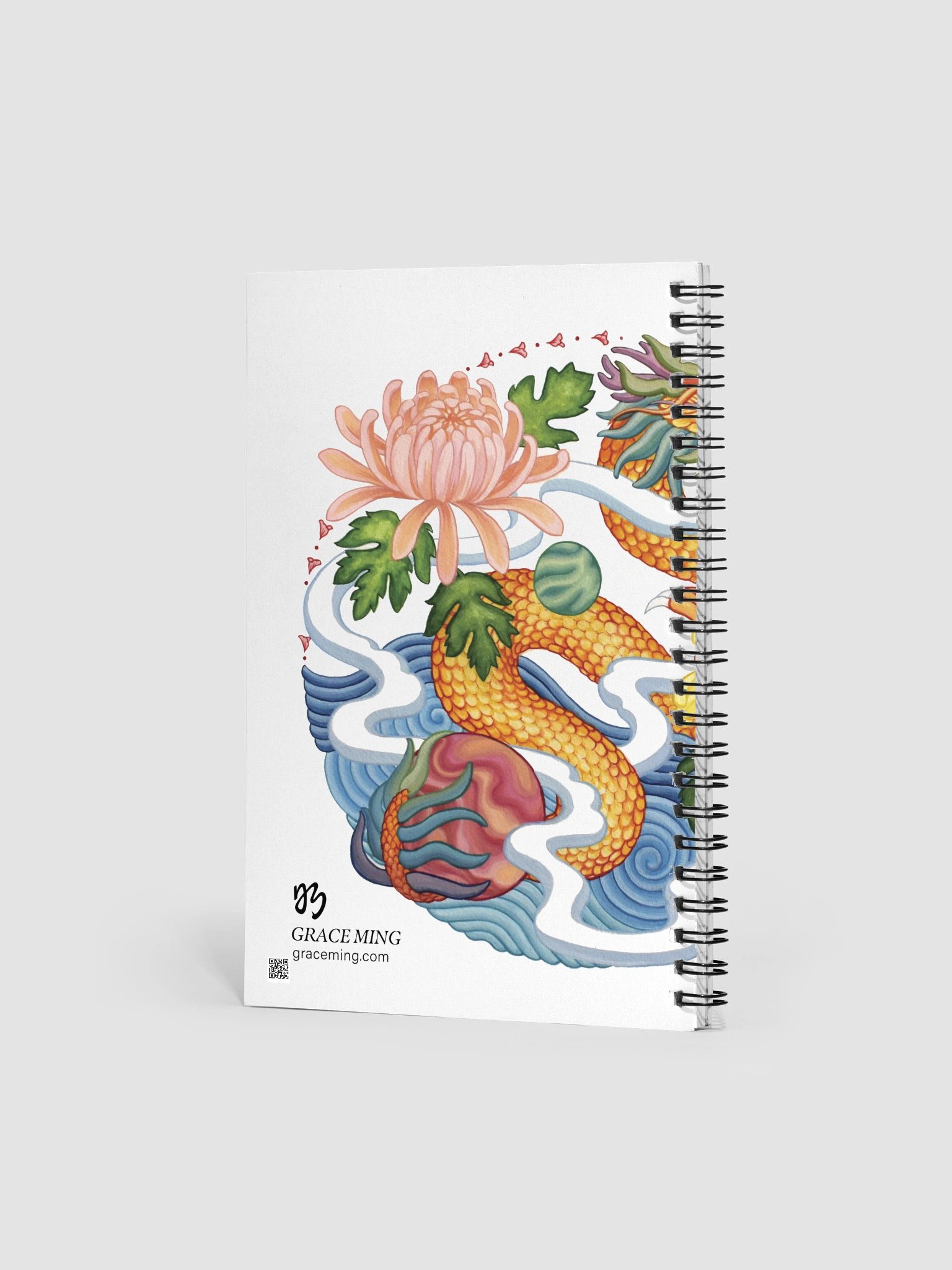 "Dragon & Chrysanthemums" - Notebook product image (2)