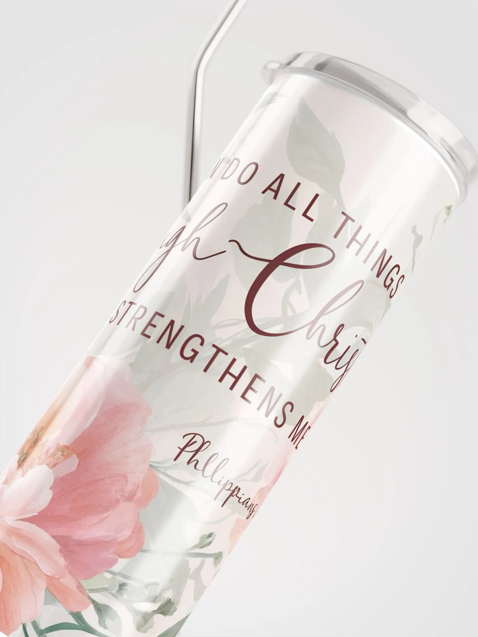 I Can Do All Things Through Christ Philippians 4:13 Stainless Steel Tumbler product image (6)