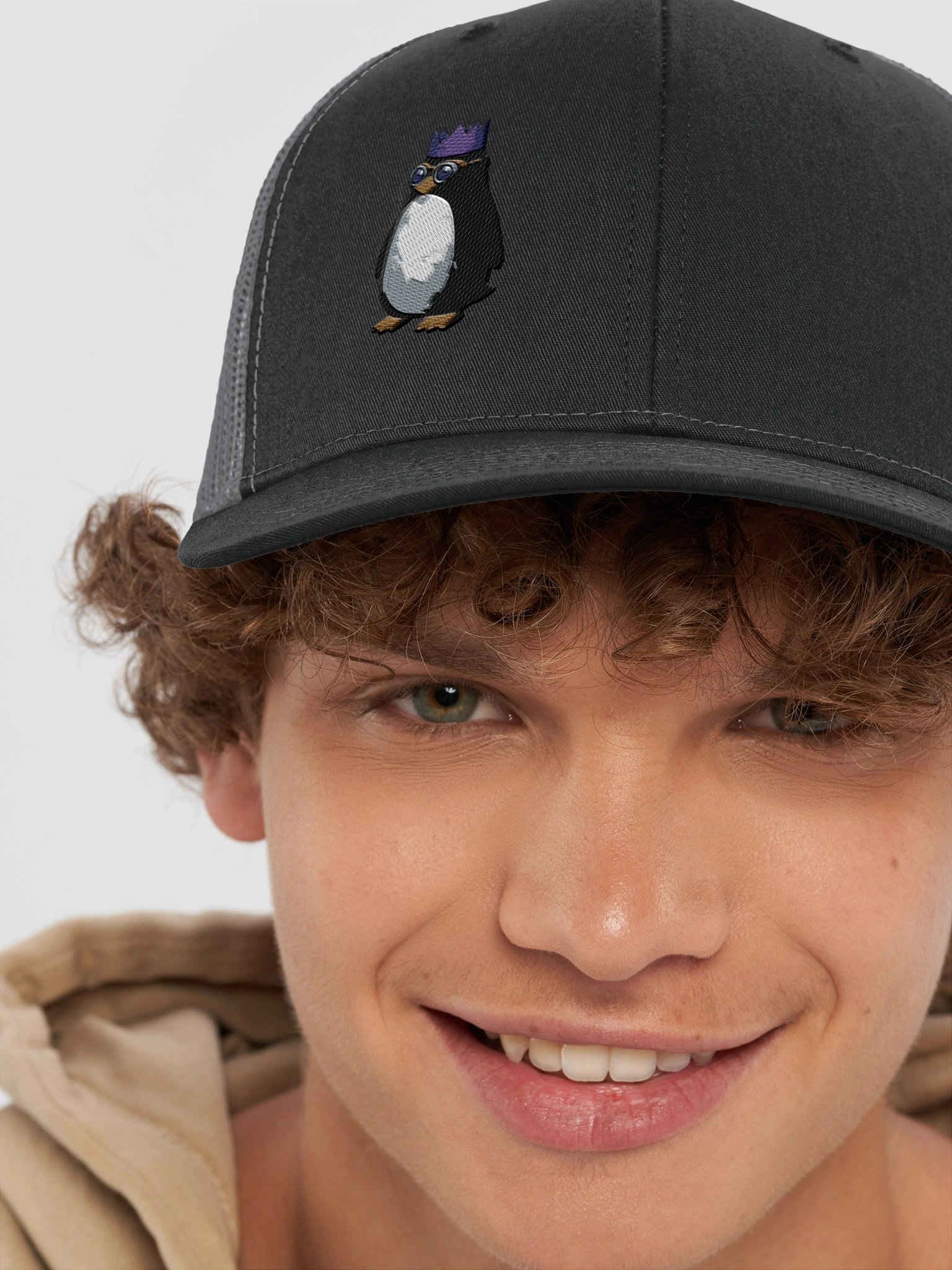 Crowned Penguin Trucker Hat product image (8)