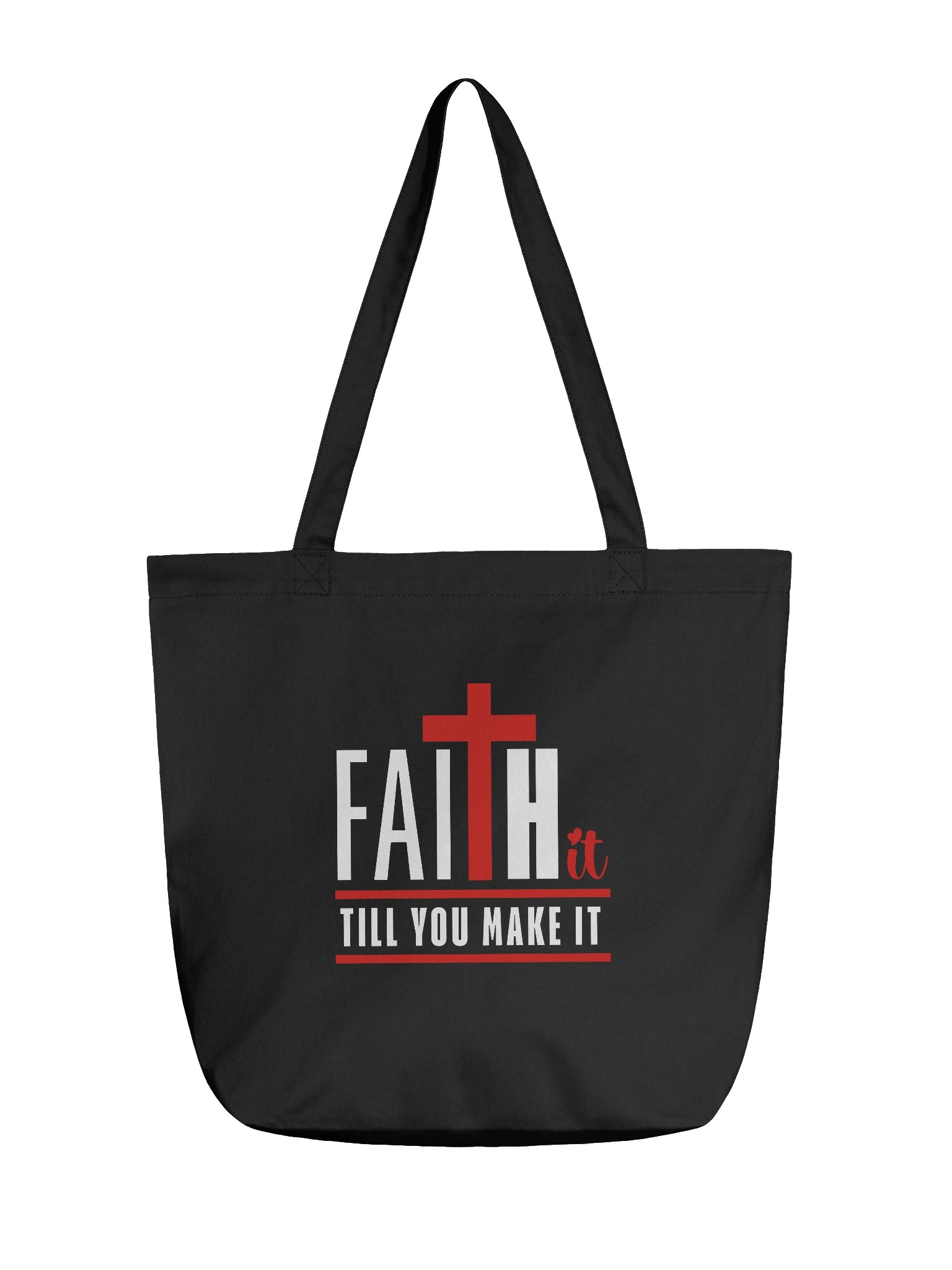 Faith It ’Til You Make It Tote Bag | Christian Faith Tote | Inspirational Scripture Tote for Women product image (2)