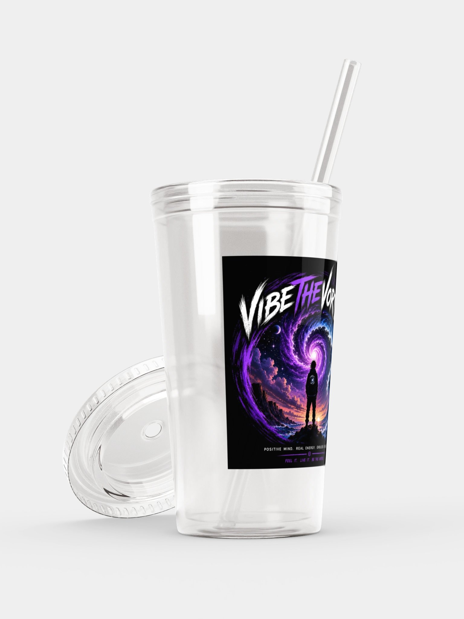 vibethevortex Double Wall Clear Plastic Tumbler product image (13)