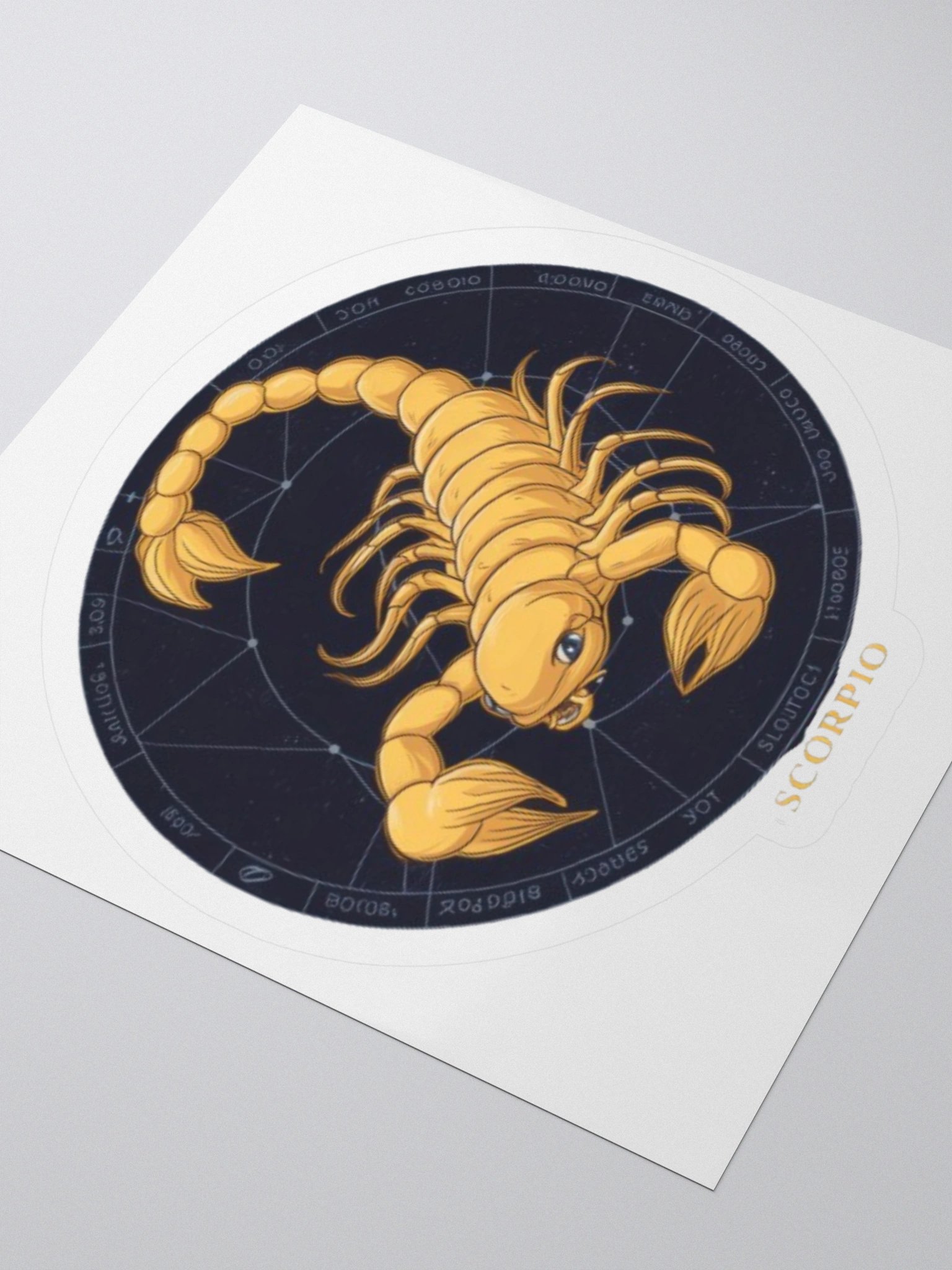 Scorpio Zodiac Sticker - Exclusive Golden Design | TDS Music product image (8)