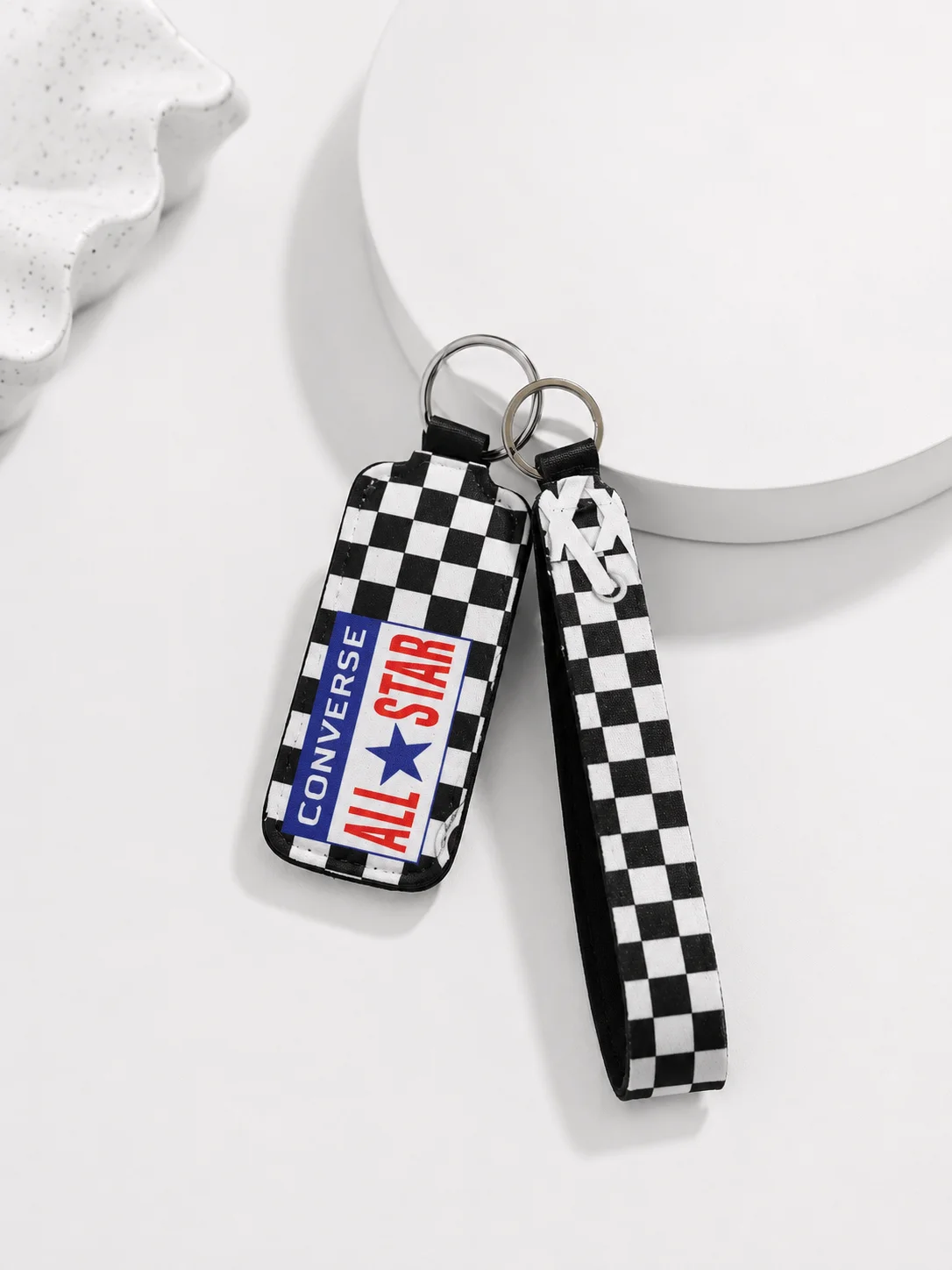 Checkered Converse Lip Balm Keychain Holder product image (2)