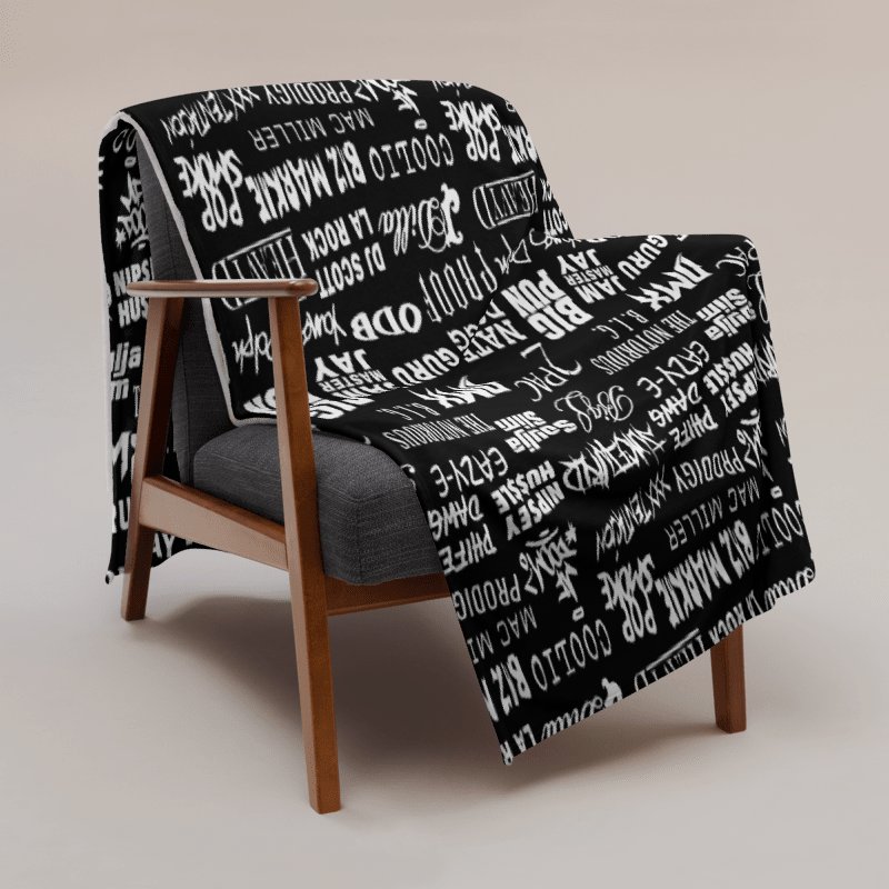 Never Forget - Hip-Hop Artists - BLACK - Throw Blanket product image (5)