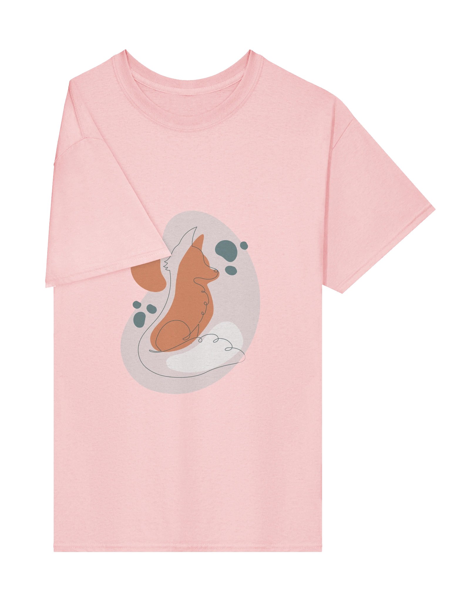 Continuous Line Fox Abstract T-Shirt product image (8)