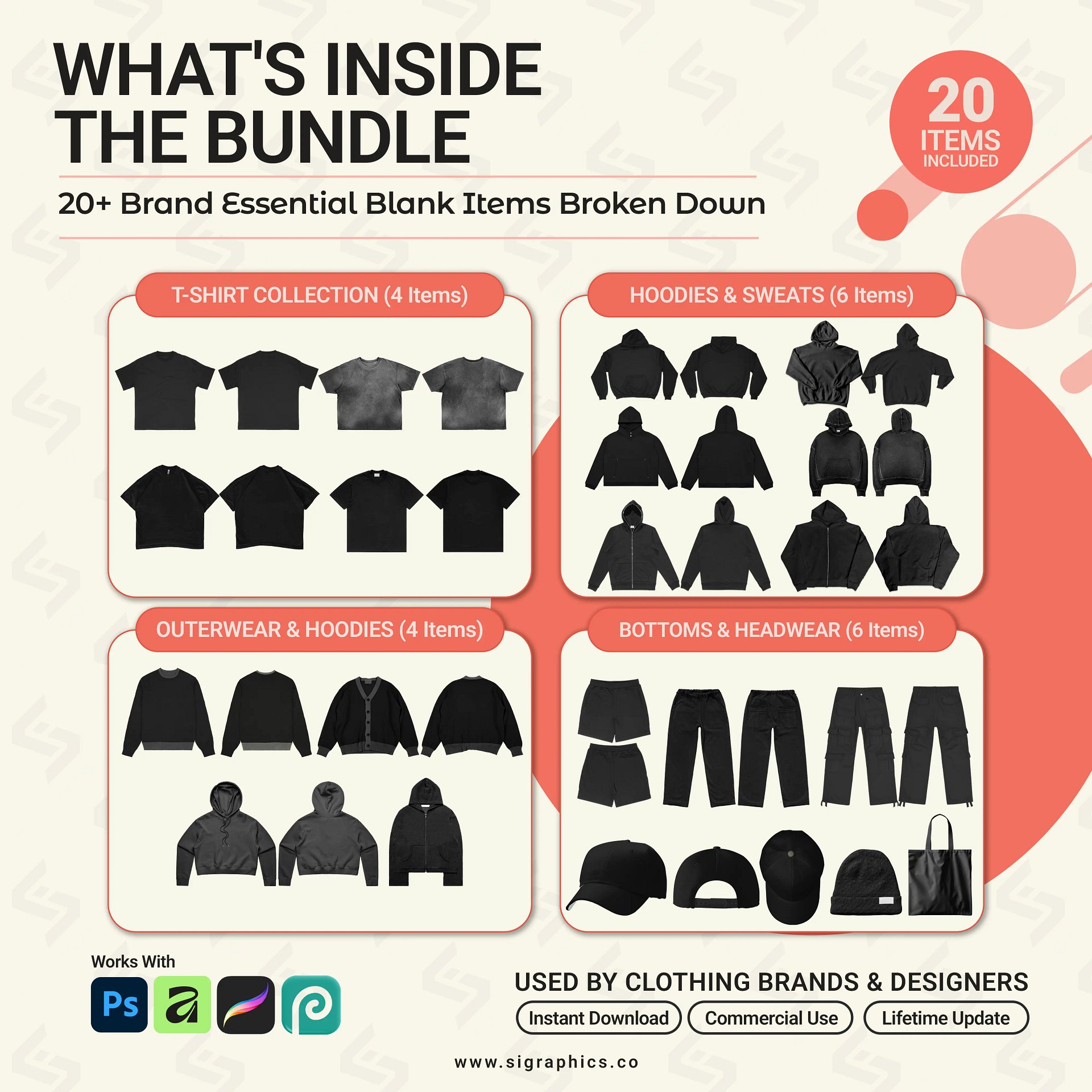 Realistic Clothing Mockups Mega Bundle product image (3)