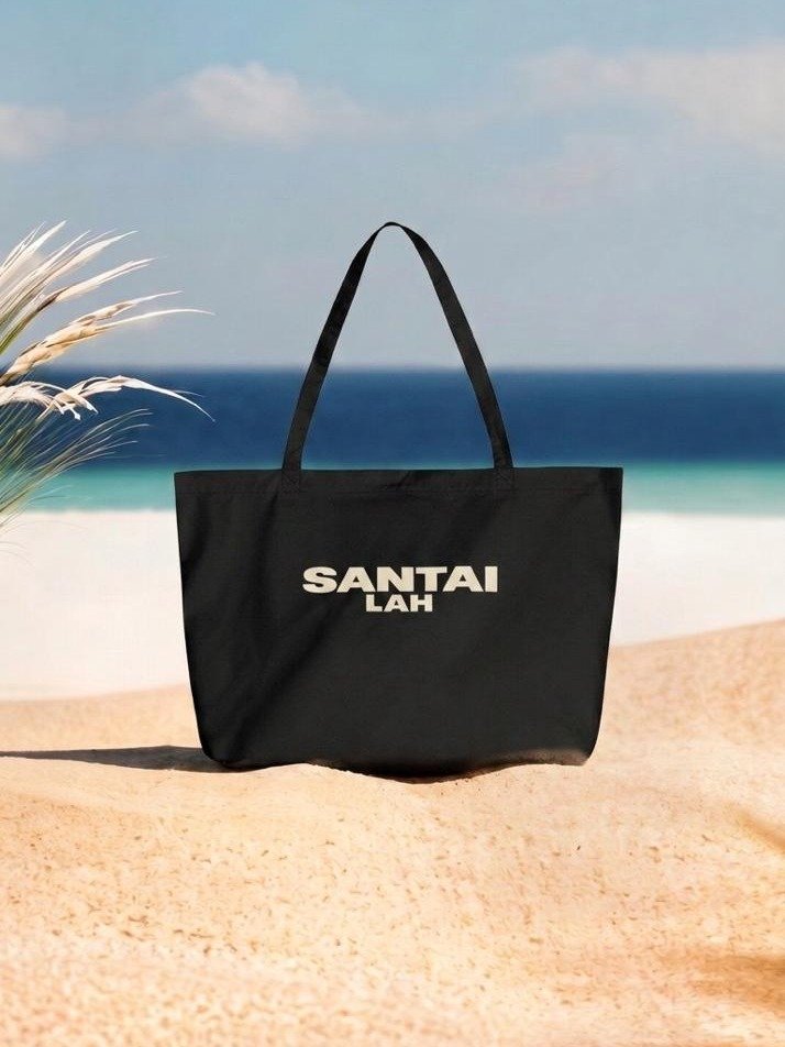 Santai Lah Minimal Indonesian Tote Bag product image (1)