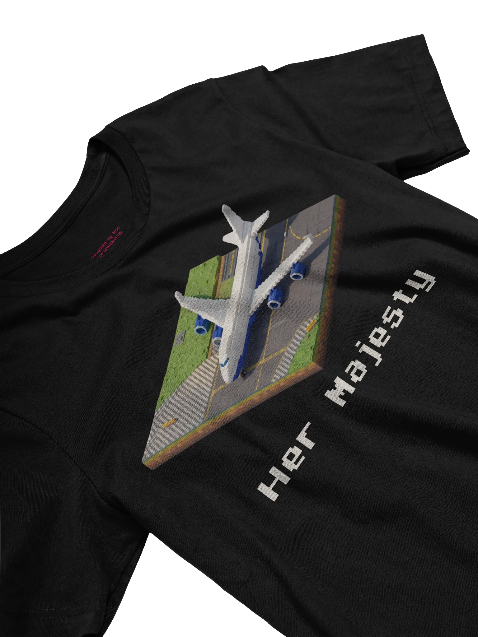 "Her Majesty" Queen White Boeing 747 Shirt product image (3)