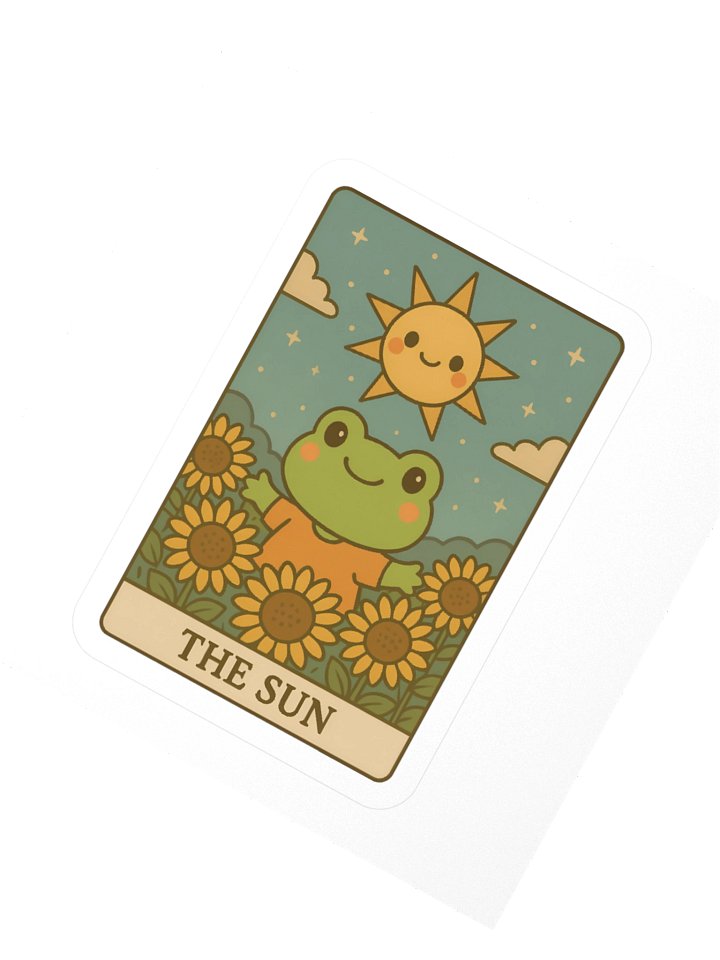 The Sun - Tarotoads! - Kiss-Cut Eco-friendly Vinyl Sticker Sheet product image (2)