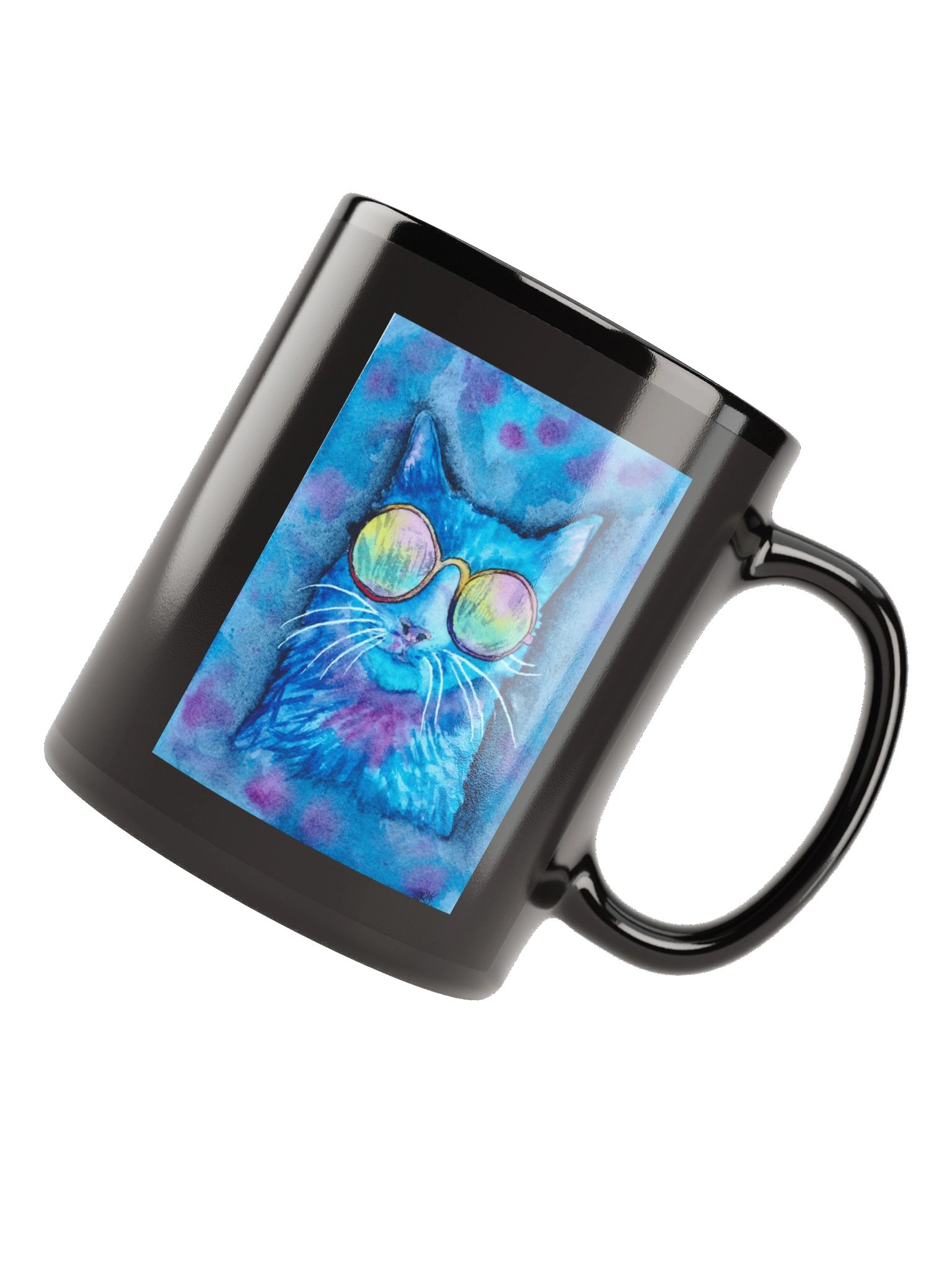 Willa The Wonder Cat— Black Glossy Mug product image (12)