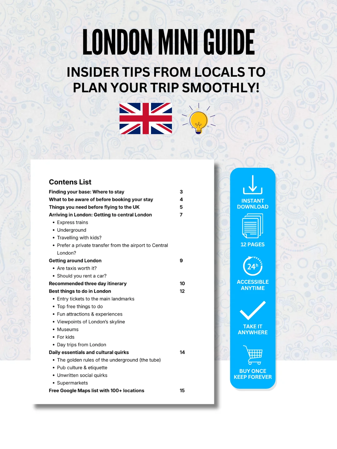 London Mini Guide + Free Google Maps List (100+ LOCATIONS) product image (2)