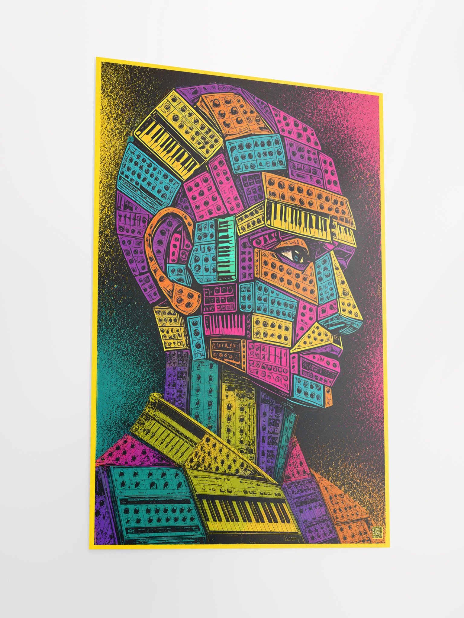 The Modular Mind, by Frank Fonik, Techno EDM Matte Paper Poster product image (1)