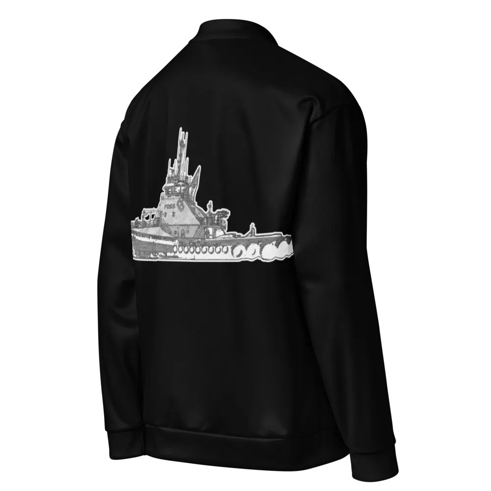 Foss Tugboat Sketch Black Bomber Jacket product image (5)
