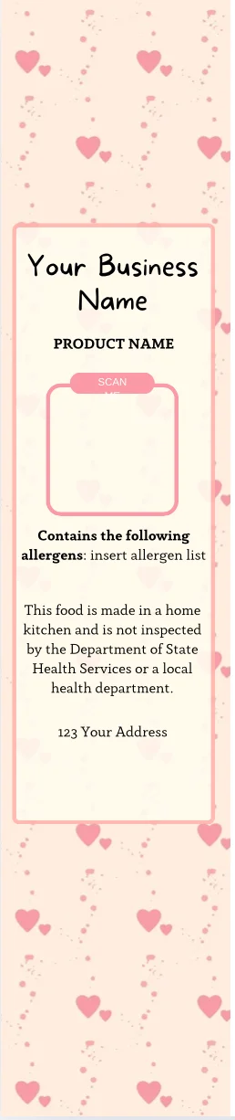 Soft Pink Valentine's Mini Cake Label Templates product image (2)