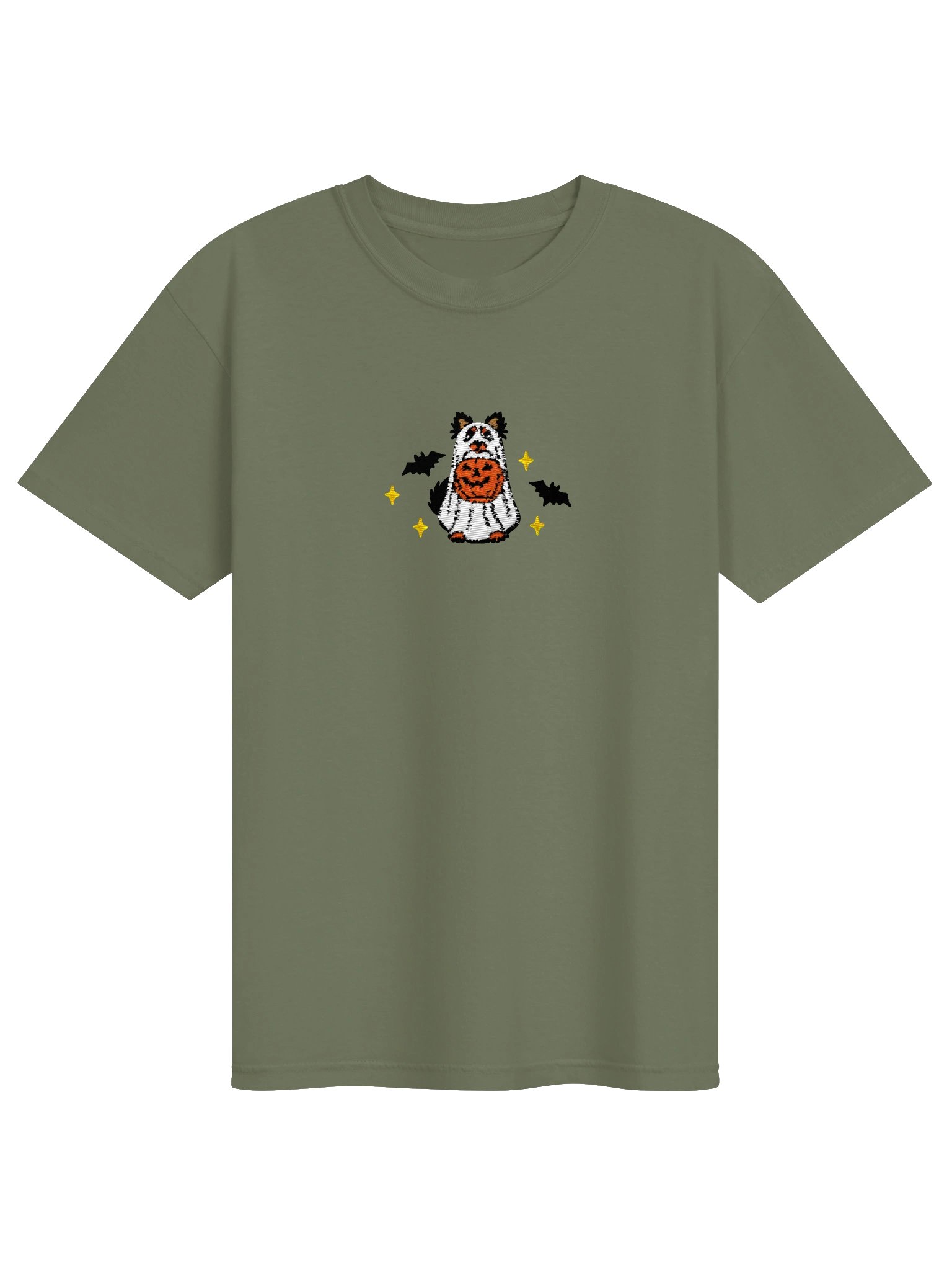Halloween Pomeranian(Black & Tan) Embroidered T-Shirt product image (9)