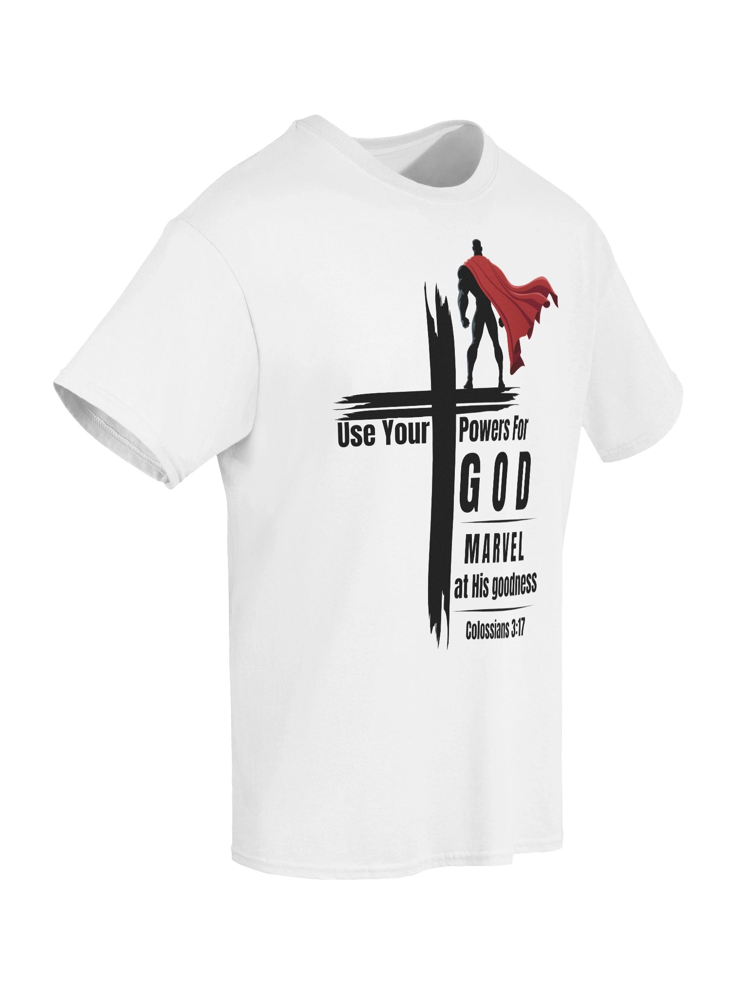 Use your powers for God - Marvel at His Goodness Christian Superhero T-Shirt product image (5)