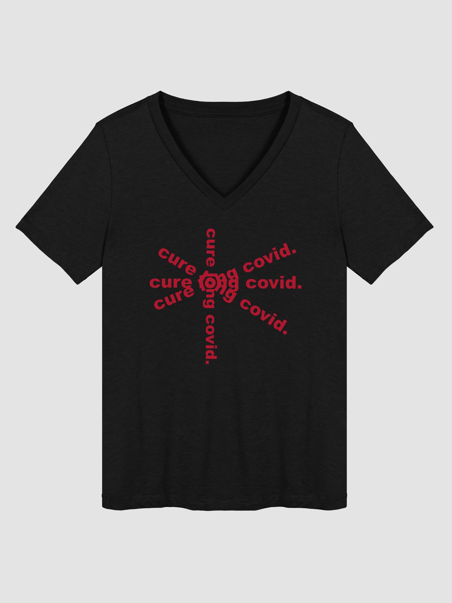 Cure Long Covid Relaxed V-Neck Tee product image (1)