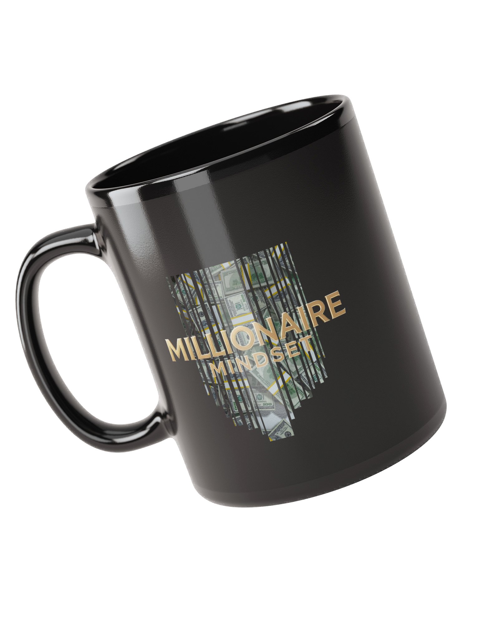 Millionaire Mindset Black Glossy Mug product image (3)