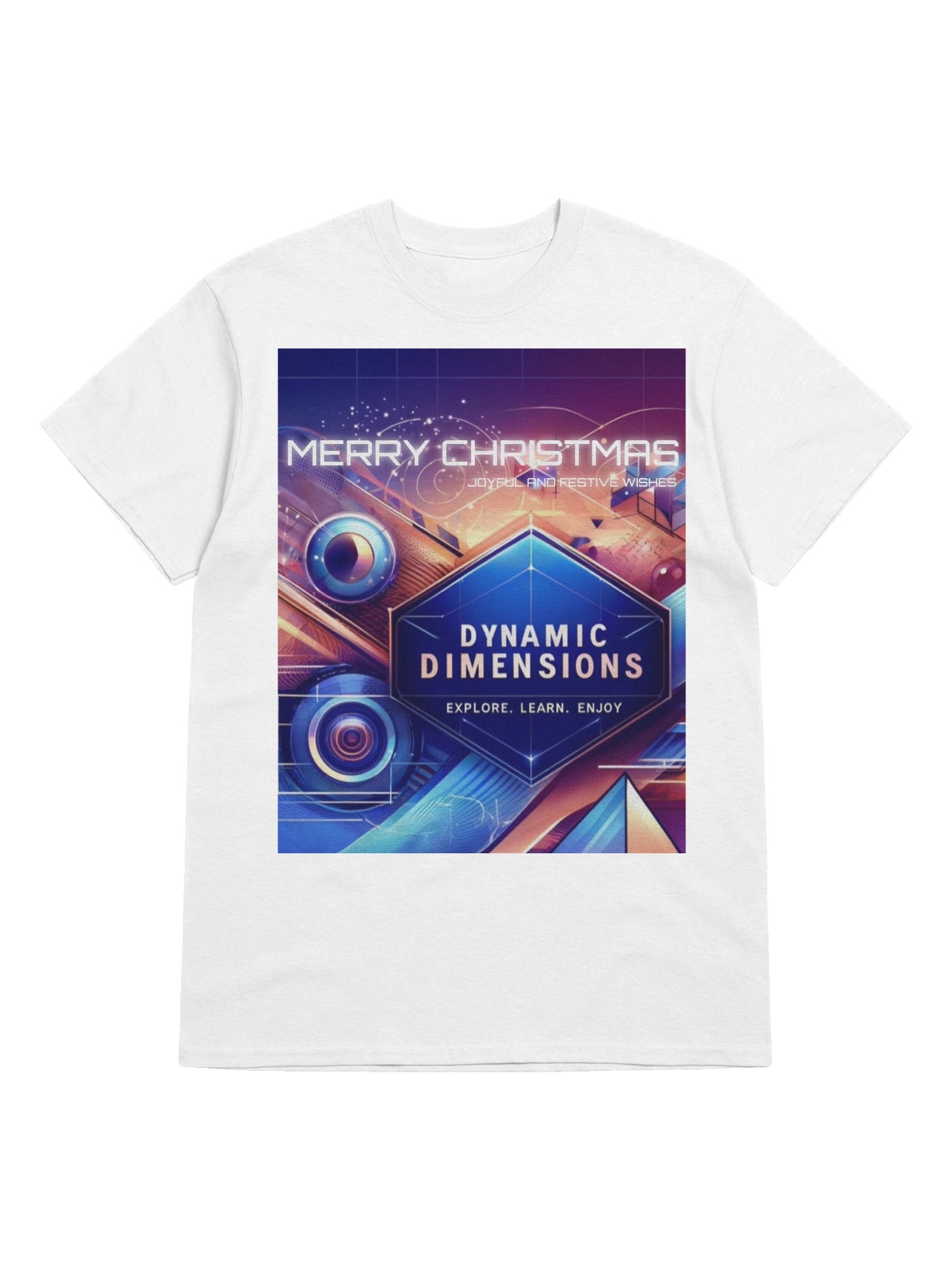 Futuristic Festive Merry Christmas T-Shirt product image (5)