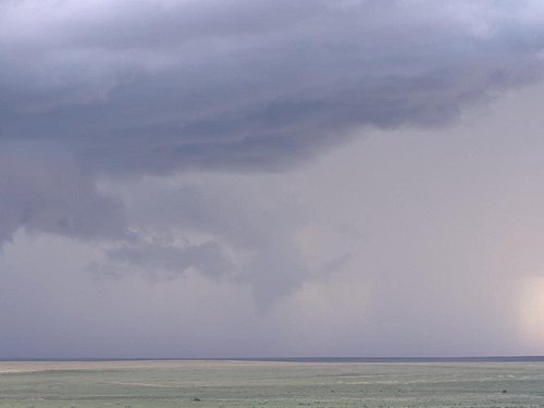 Funnel cloud/possible tornado earlier this evening #cowx #tornado #storm #weather #nature