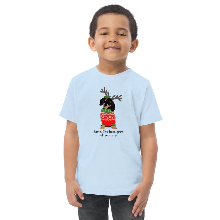 Festive Pup Toddler Jersey T-Shirt product image (1)