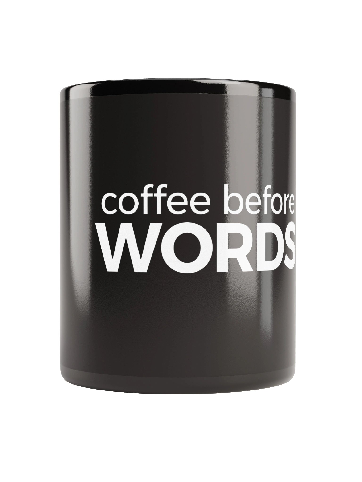 Black Glossy Mug - Coffee Before Words product image (9)