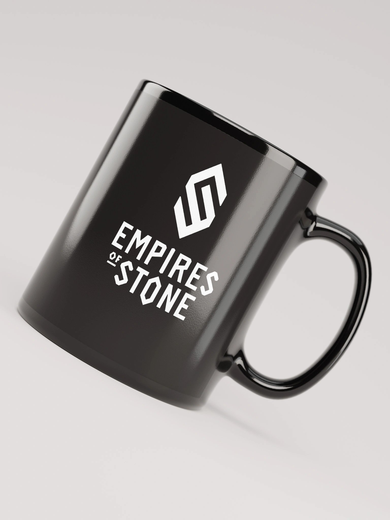 Mug Black Glossy Empires of Stone logo product image (8)