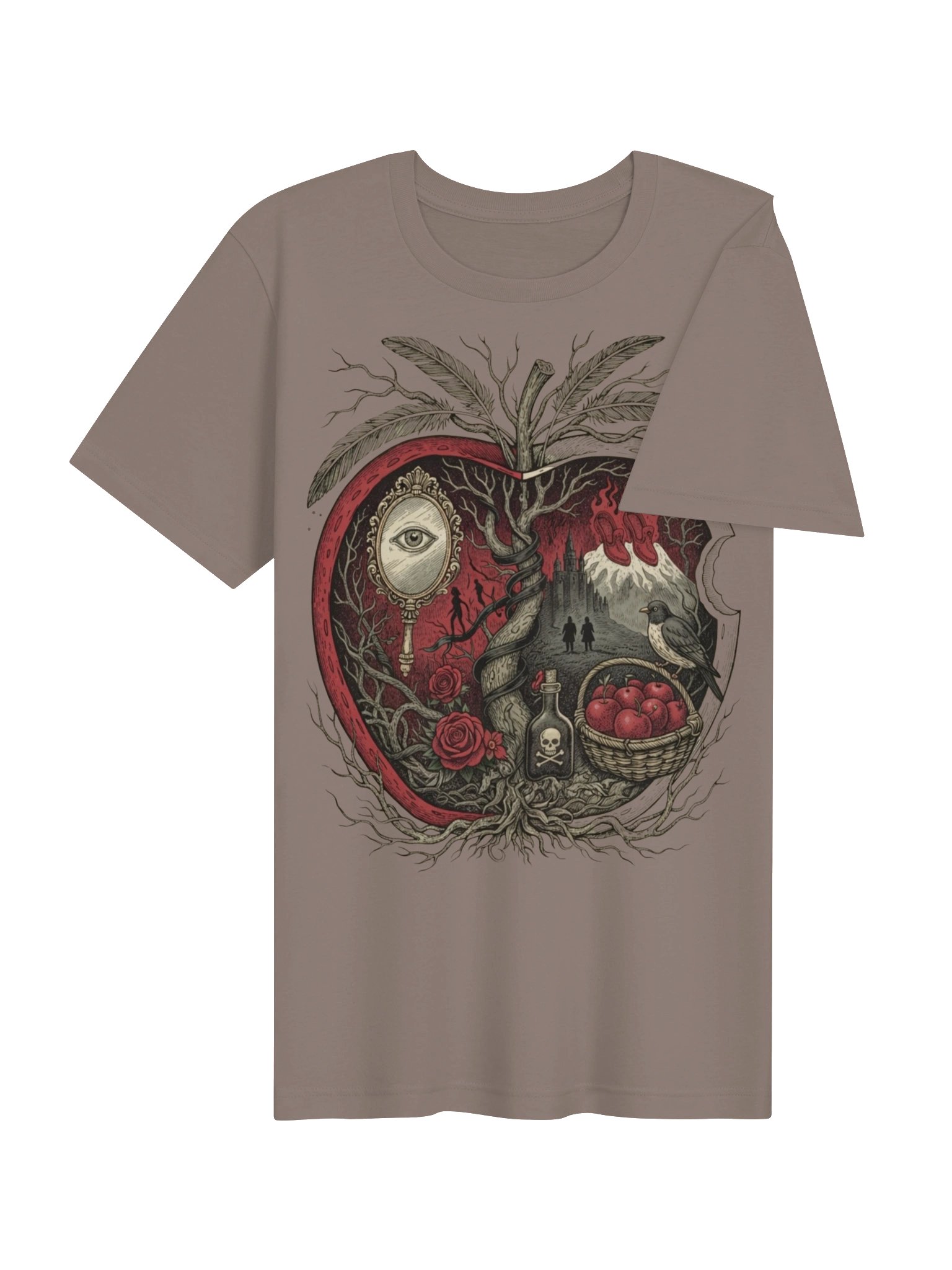 Poison Apple Shirt, Surreal Dark Fairytale Graphic, Brothers Grimm Inspired Tee product image (35)