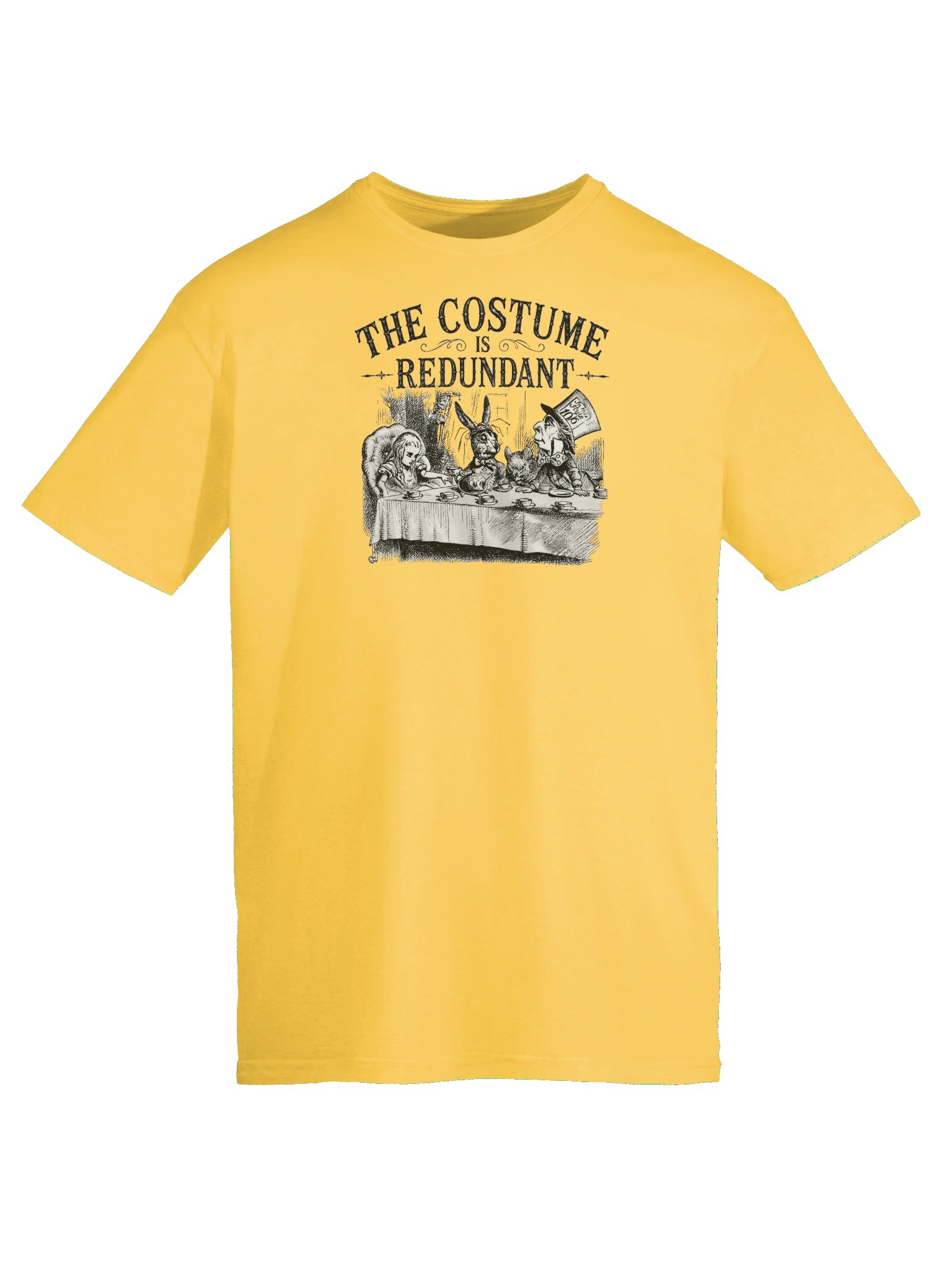 THE COSTUME IS REDUNDANT, Alice Tea Party, Halloween Unisex Cotton Softstyle T-Shirt product image (5)