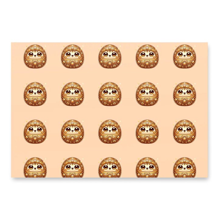 Daruma Dreams Wrapping Paper Set - The Ultimate Gift of Luck, Charm, and Joy! product image (1)