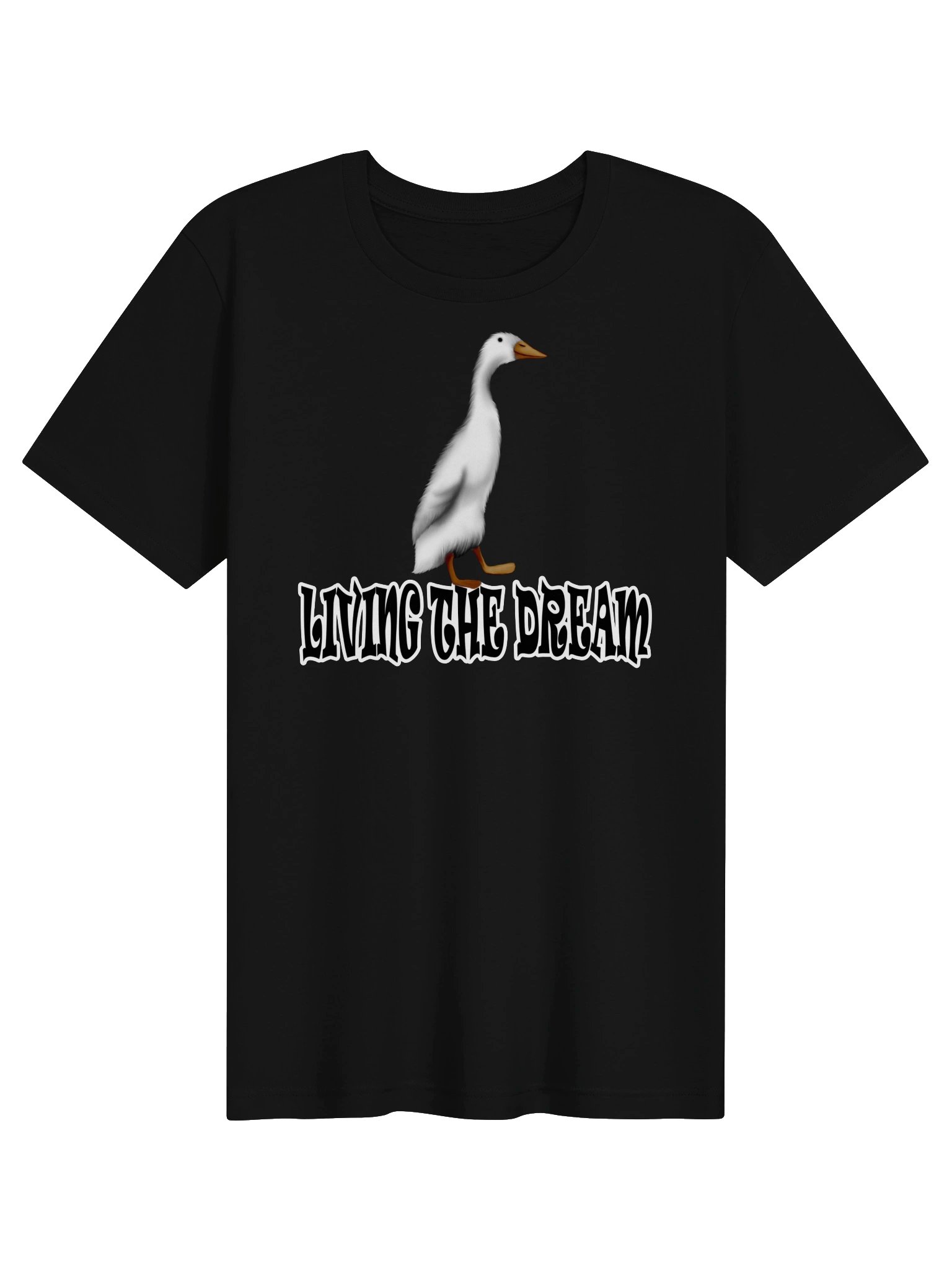 Duck "LIVING THE DREAM" T-Shirt. Unisex Bella+Canvas Supersoft T-Shirt product image (1)