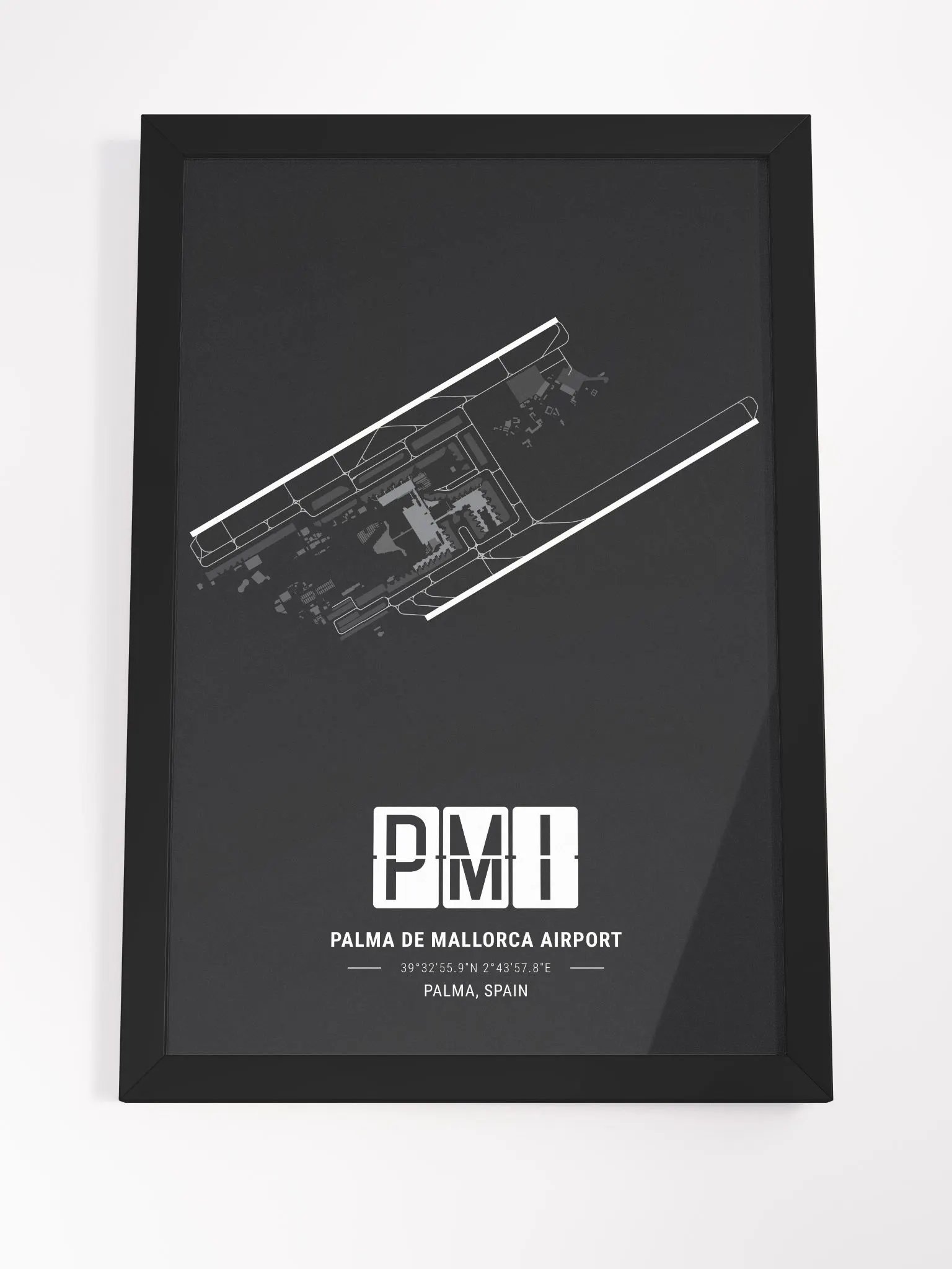 Framed Airport PMI Premium Map On Matt Paper product image (4)