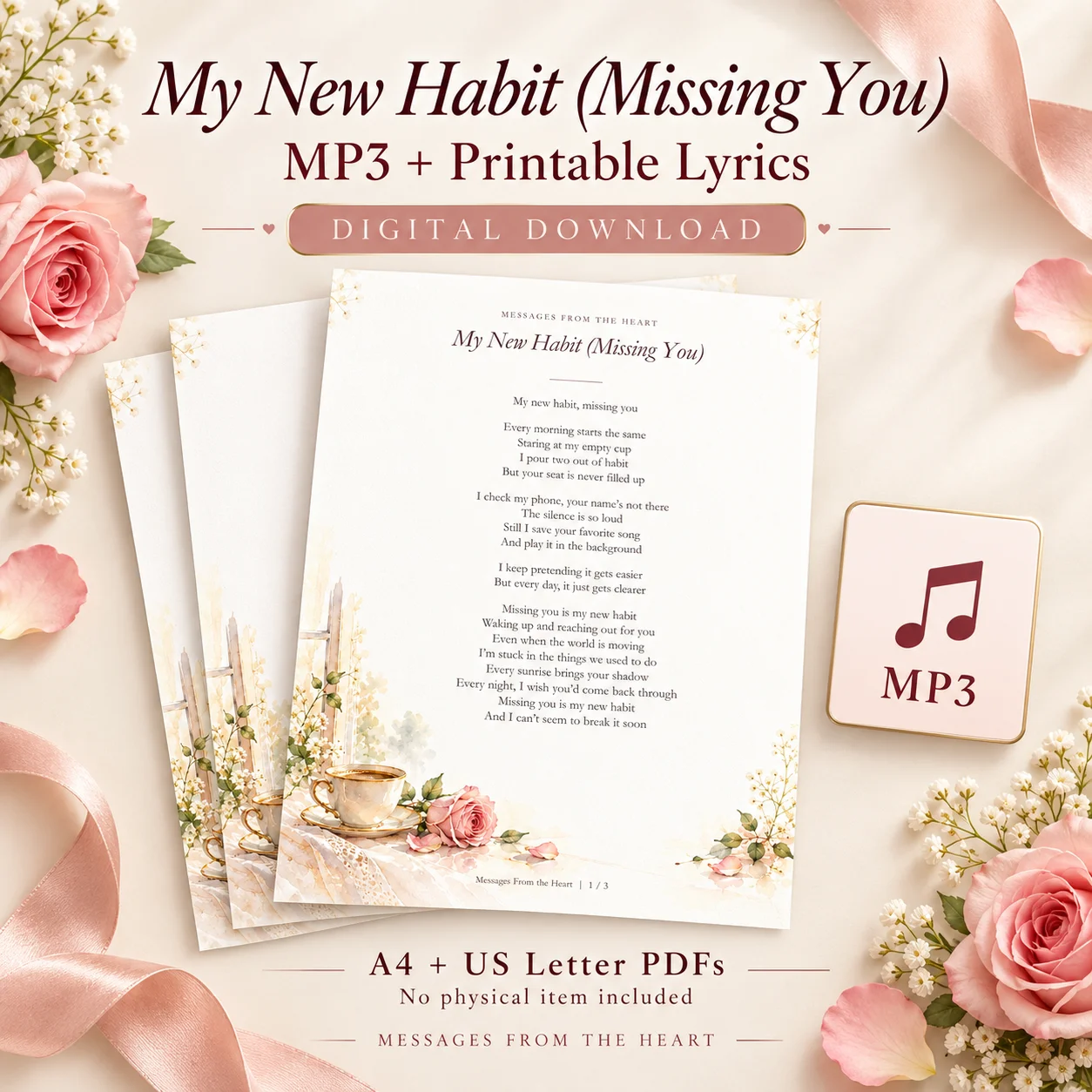 My New Habit (Missing You) — MP3 + Printable Lyrics product image (1)