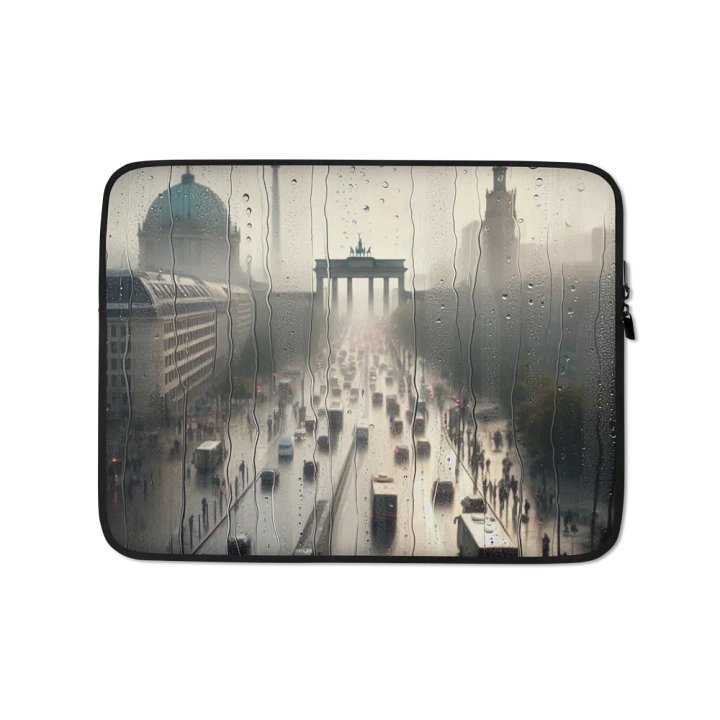 Rainy City Vibes Laptop Sleeve | AI Design berlin city product image (1)