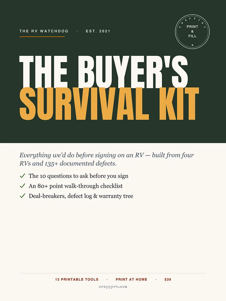 CrappyRV Buyer's Survival Kit product image (1)