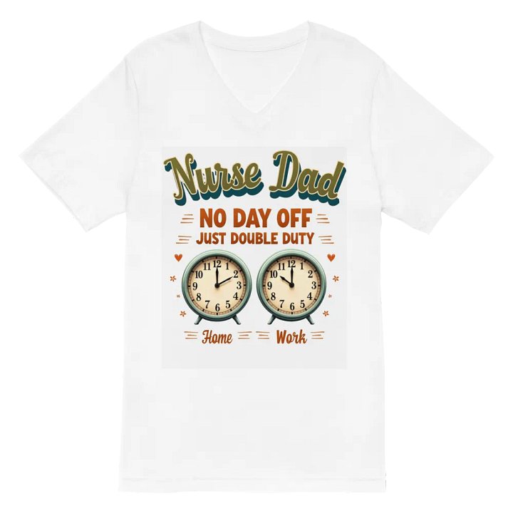 Double Duty Nurse Dad V-Neck Tee product image (6)